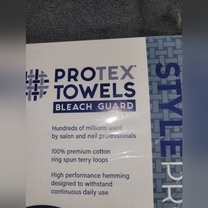 12 Ct. 100% Cotton. 16" X29" Dark Grey Salon Towels Protex Bleach Resistant